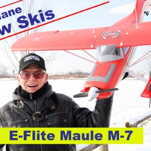 RC Snow Plane - E-Flite Maule M-7 on Skis