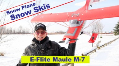 RC Snow Plane - E-Flite Maule M-7 on Skis
