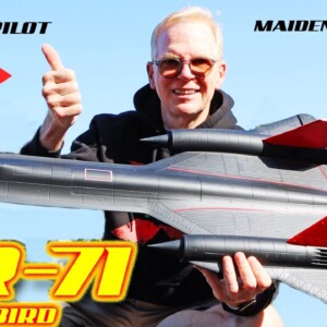 Drone Pilot Flies the sleek NEW eFlite SR-71 Blackbird - Maiden Flight