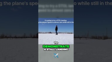 FMS PA-18 Thrilling STOL Landing in Snow #fmshobby