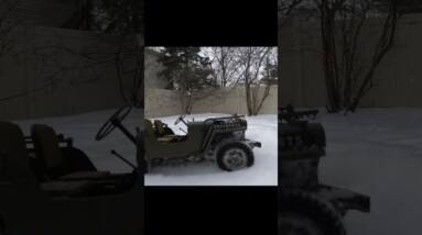 Driving an RC Military Jeep in the Snow!