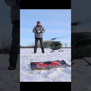 Flying an RC Military Helicopter in the Snow