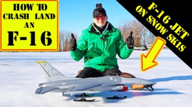 How To Crash Land a Freewing F-16 Jet on Ice!